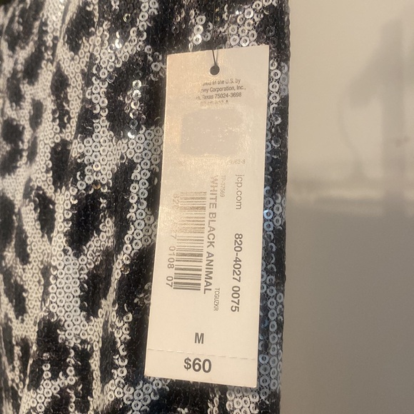 NWT W. Worthington Leopard Sequin Pencil Skirt. Color: Black/White. Size: M - Picture 12 of 12